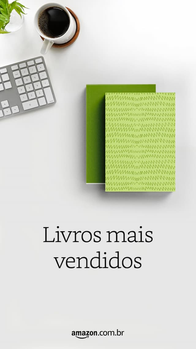 Banner de publicidade Amazon livros mais vendidos